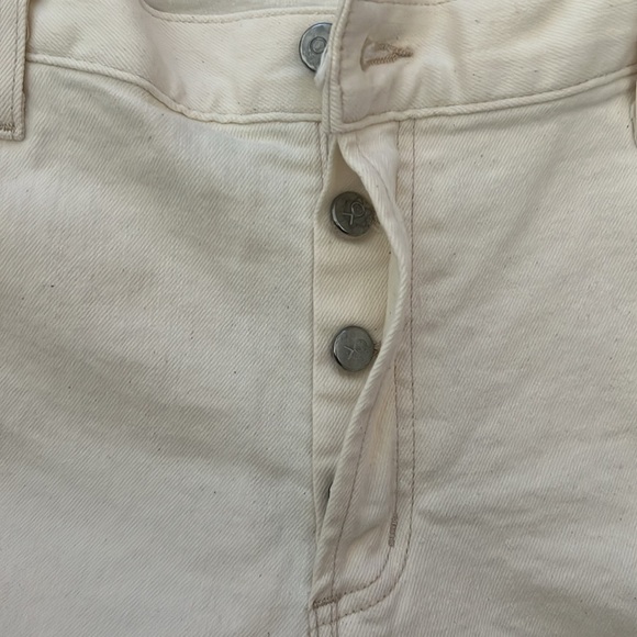 Outerknown Fillmore Boyfriend Stretch Button Fly Casual Jeans in Salt NWT - Picture 8 of 10